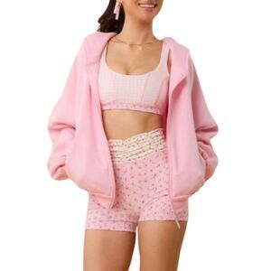 Blogilates Marshmallow Hoodie - Size XS - Pink